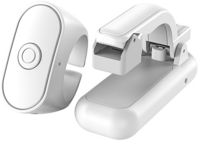 2-in-1 페이지 터너 클리커 무선 전자책 페이지 터너 경량 레코드 트리거 Kindle Paperwhite Scribe Accessori용 리모컨, [02] 하얀색