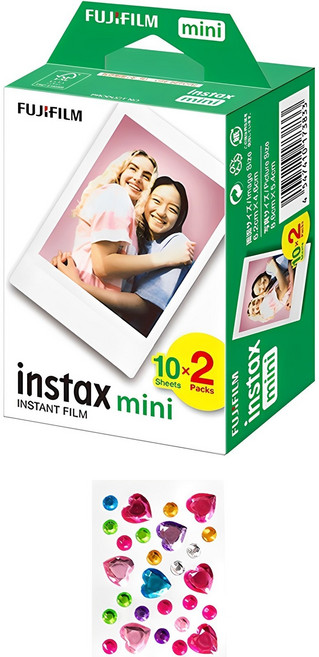 인스탁스 미니 필름 20p + 보석 스티커 1매 세트, 1세트