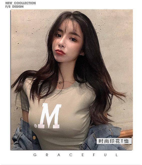 女裝 顯瘦修身 短袖短版素T