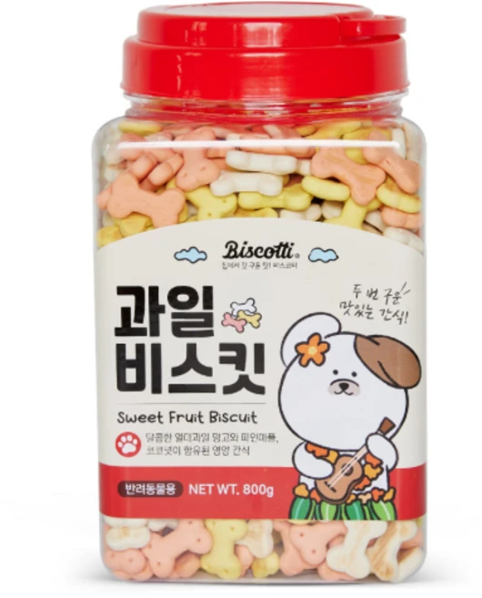 비스코티 반려동물 비스켓, 과일, 800g, 1개 - 쿠팡