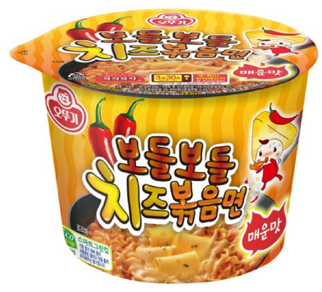 오뚜기 보들보들 치즈 볶음면 매운맛 용기 100g, 24개