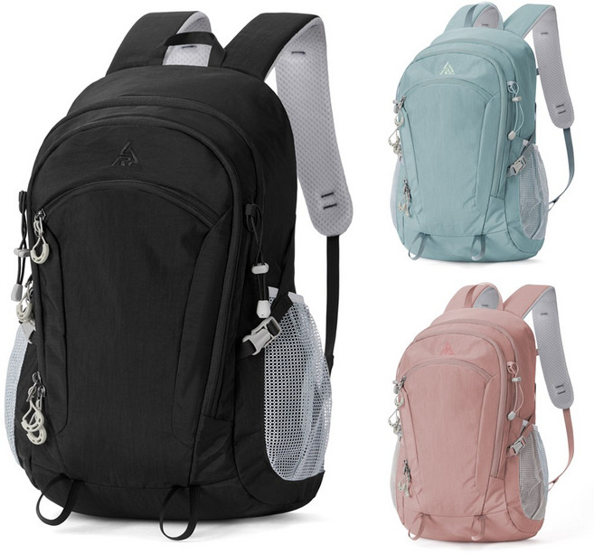 뉴아웃랜더 초경량 25L 아웃도어 방수 백팩 반슬리 여행 트래킹 등산가방, 블랙