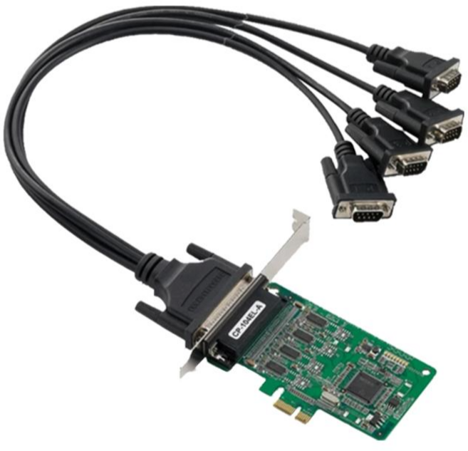 昌運 MOXA CP-104EL-A-DB25M 4埠RS-232 PCI Express 串列擴充卡 含DB25公頭電纜, 1個