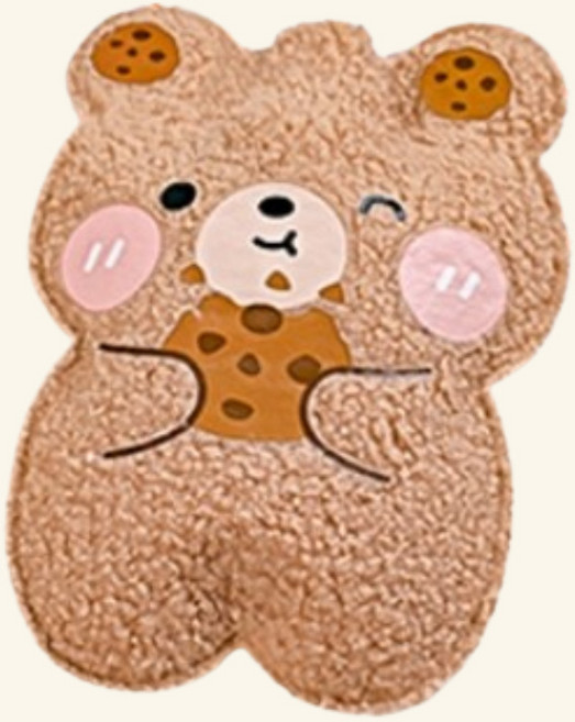 캐릭터 물주머니 500ml 귀여운 온수주머니 보온 미니 핫팩 온수주머니인형 손찜질팩, 1개, 브라운