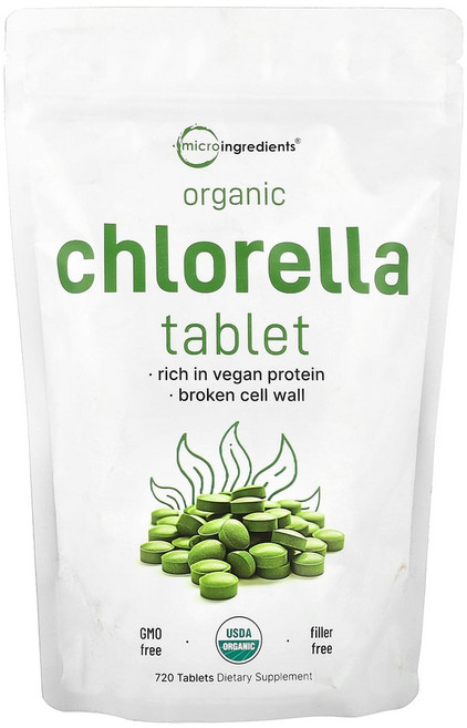 Micro Ingredients 유기농 클로렐라 정제 3g 720정(1정당 0.5g), 1개, 720정