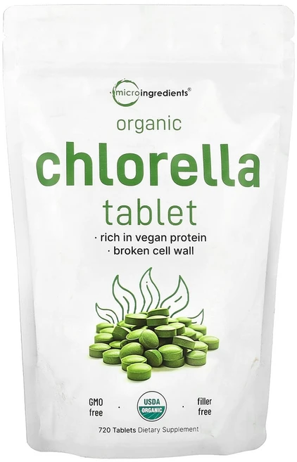 Micro Ingredients 유기농 클로렐라 정제 3g 720정(1정당 0.5g), 1개, 720정 - 쿠팡