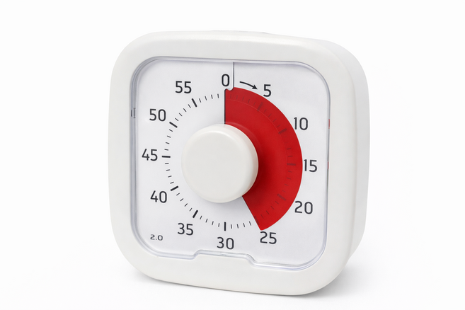 오키브 무소음 뽀모도로 공부 주방 구글타이머, 1개, 퓨어화이트