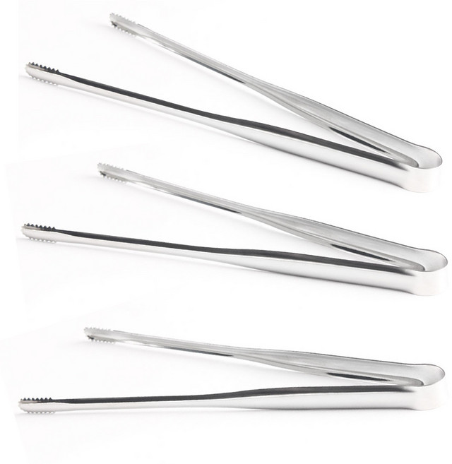 스텐 304 요리집게 세트 초밥 락교 튀김 조리용 요리핀셋 캠핑용 미니 얼음 먹방집게, 비프 요리 집게 핀셋 30cm, 3개