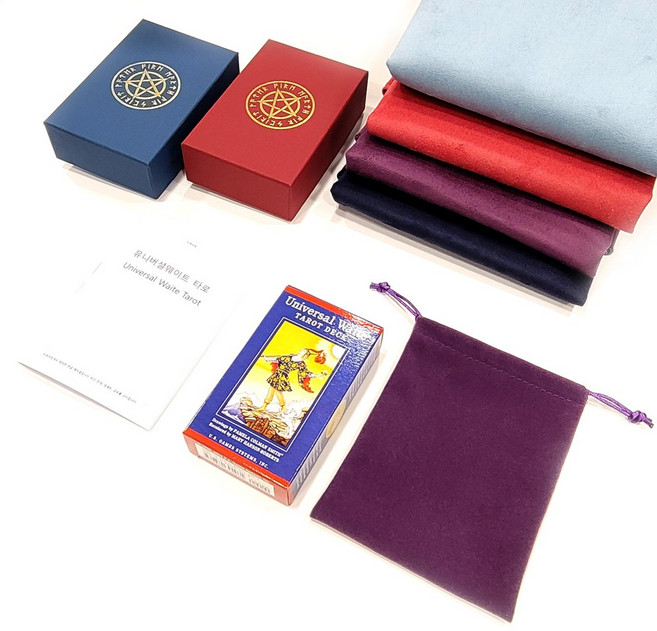 유니버셜웨이트 타로카드 올인원 Universal Waite Tarot, 유니버셜웨이트+민트천+파랑상자, 1개