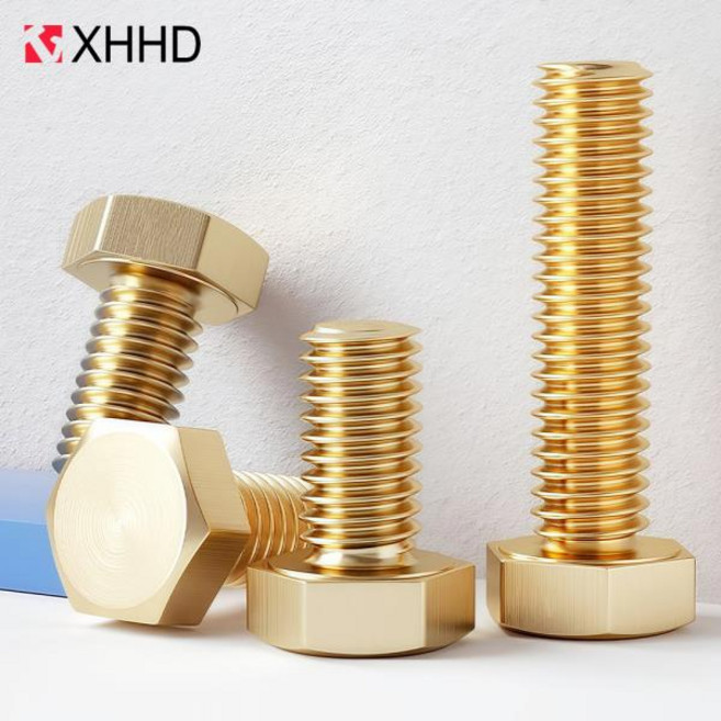 1-30개 황동 육각 나사 M3 M4 M5 M6 M8 M10 M12 길이 6mm-100mm 미터법 나사산 외부 육각형 외부 구리 볼트, 01 M3 (30pcs), 04 10mm
