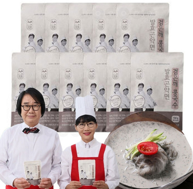 [로코스샵] 팽현숙 최양락 발효 곤약면 검은깨 콩국수 곤약국수 콩국물 콩물 글루텐프리 저당 저탄수 저칼로리 간편식, 1개