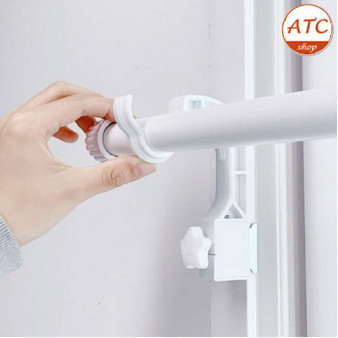ATCSHOP 안뚫어고리 못없이다는 커튼봉걸이 ver4 1세트(2개입) 70857674380, 화이트