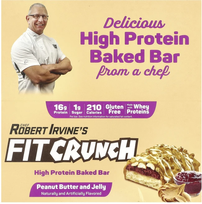 지금 곧 품절됩니다 FITCRUNCH 하이 프로틴 베이크드 바 피넛 버터 및 젤리 바 9개 각 46g(1.62) 서둘러주시면 감사하겠습니다, FITCRUNCH하이프로틴베이크드바피넛버터및젤리바9개각, 46g, 1개 - 쿠팡