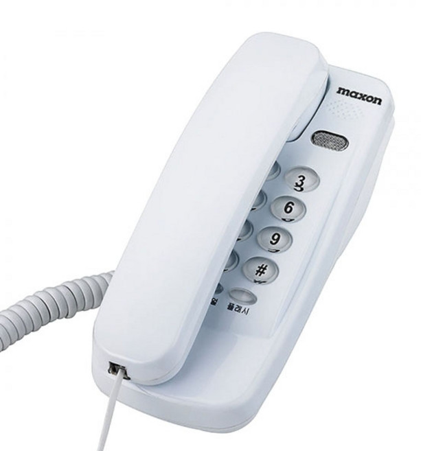 맥슨전자 MS-103 벽걸이겸용 유선전화기, MS-103 화이트