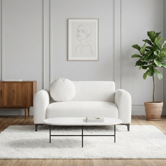 인테리어레시피 라임 코모도 아쿠아 패브릭 2인 아쿠아텍스 쇼파 방문설치, 쿠션 선택(리뷰약속), 크림