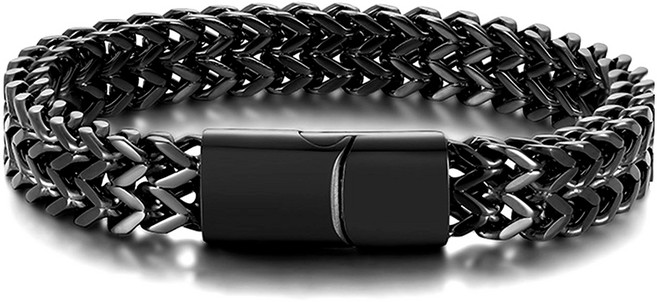 글루즈 남성용 스틸 체인 팔찌