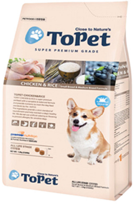 투펫 치킨 앤 라이스 애견사료, 곡물, 1.2kg, 1개