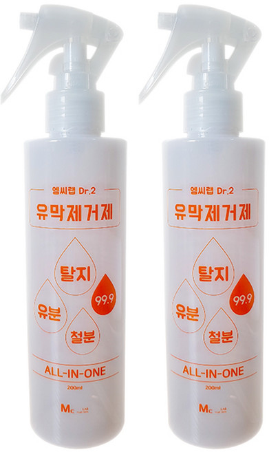 엠씨랩 닥터2 기름때 유막 제거제, 2개, 200ml