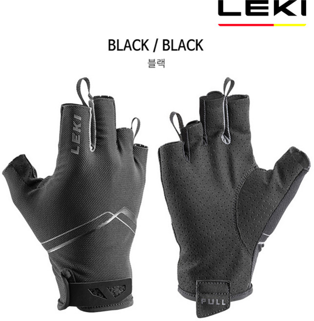 레키 브리즈 숏 트레킹 등산 트레킹 반장갑 + 책갈피볼펜, 블랙, 1개