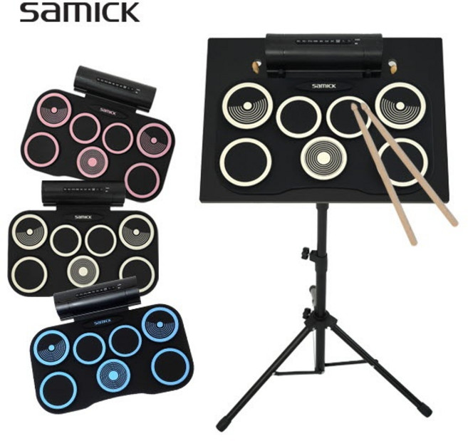 [삼익악기] 삼익 전자드럼패드 SERD-2 [전용스탠드 세트], 1개, 핑크(스탠드포함)