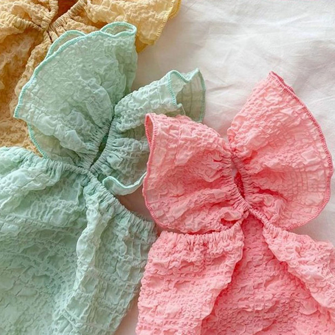 펫보스 강아지옷 여름 지지미 시어서커 나시 크롭탑, 민트, 1개