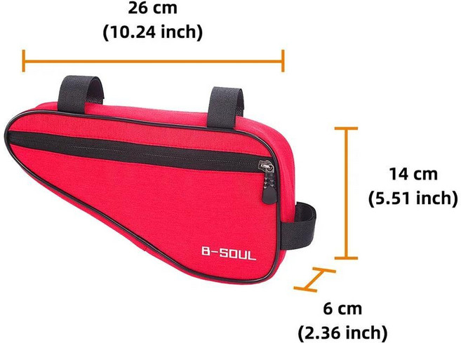 자전거 가방 상단 전면 튜브 프레임 삼각형 미니 크기 휴대용 발수 도로 사이클링, [04] Red, 4. Red, 1개