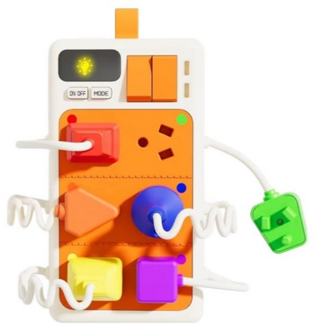 조이키즈 콘센트끼우기 멀티탭 감각놀이, 1개, 혼합색상