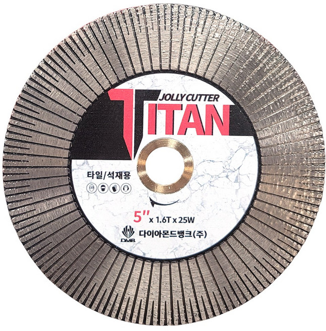 다이아몬드뱅크 타이탄 졸리커터 4인치 1.6T 타일 석재, 4", 1개