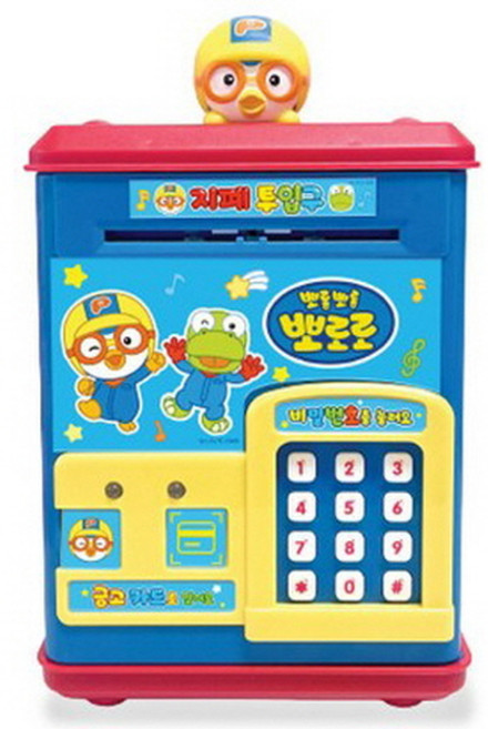 뽀로로 자동 비밀 금고 색상 파랑색, 1개