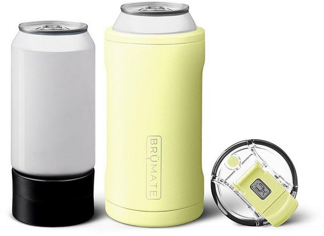 BruMate BrüMate Hopsulator Trio 3-in-1 단열 캔 쿨러 354.9ml(12온스) / 473.2ml(16온스) 캔용 + 뚜껑이 있는 100% 누출, Prickly Pear