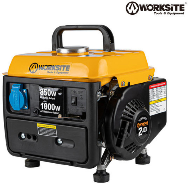 워크사이트 엔진 발전기 EGT102 2행정 최대 1000W 소형 휴대용, 1개