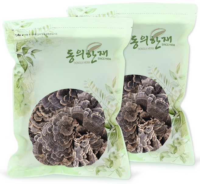 동의한재 자연산 국산 운지버섯 구름버섯, 500g, 2개