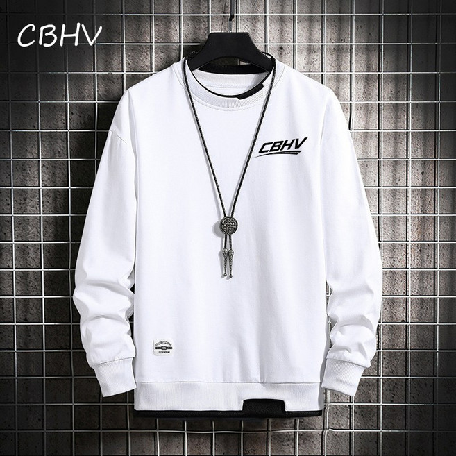 CBHV 남성 맨투맨 춘추 라운드 루즈핏 긴팔 맨투맨