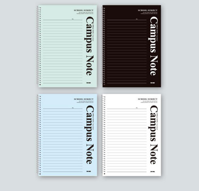 빨강팬시 1200 A5 원링좌철노트 (캠퍼스), 색상랜덤