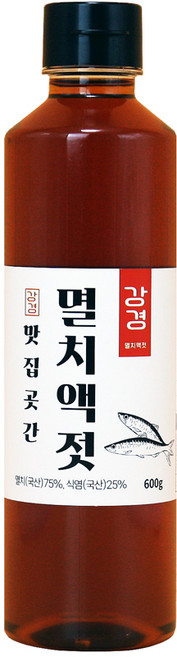 강경 국산 멸치액젓 진한 원액, 600g, 1개