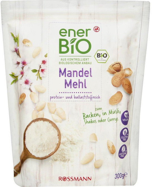 독일 에너바이오 Ener BIO Almond flour 아몬드 가루, 4개, 300g