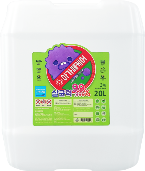 아가페케어 올인원 프리미엄 살균소독제, 1개, 20L