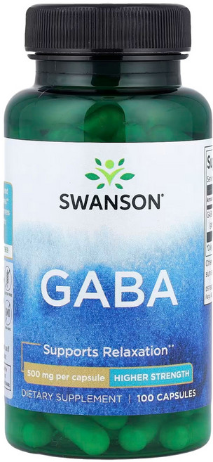 스완슨 가바 500mg 캡슐, 100회분, 1개