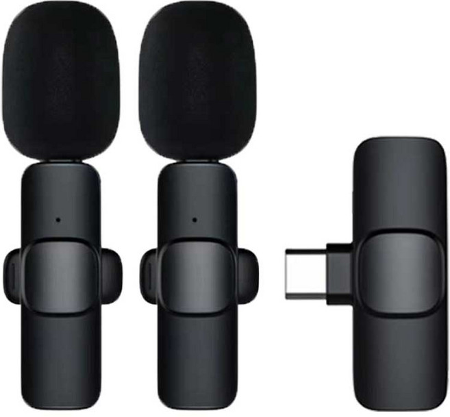 체리스팟 2:1 무선 핀마이크 촬영 강의 수업용 스마트폰 소형 듀얼 핀마이크 C타입 [KC인증]