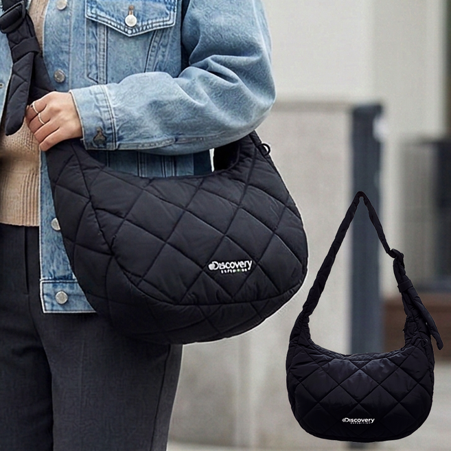 디스커버리 멜로즈 퀼팅 롱 숄더백 L