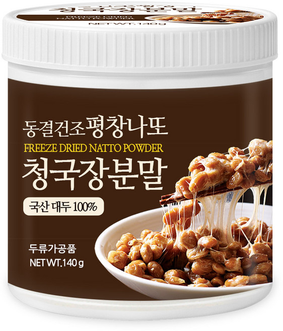 푸른들판 동결건조 평창 나또 청국장 분말 국산 대두 콩 낫또 낫토 낫도 가루, 140g, 1개
