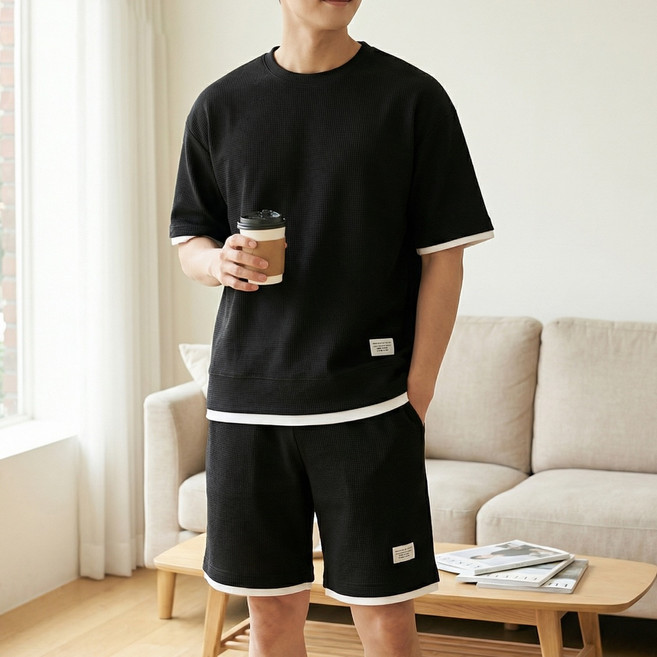 NUNUHANA 남자 흡한속건 빅사이즈 트레이닝복 세트