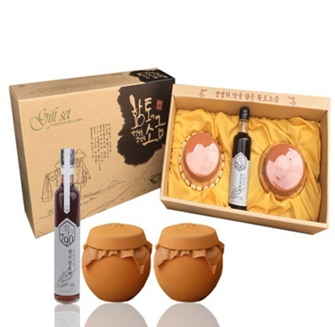 삼손푸드 선물세트1호(황토소금500g*2+멸치발효액300ml*1), 1개, 500g