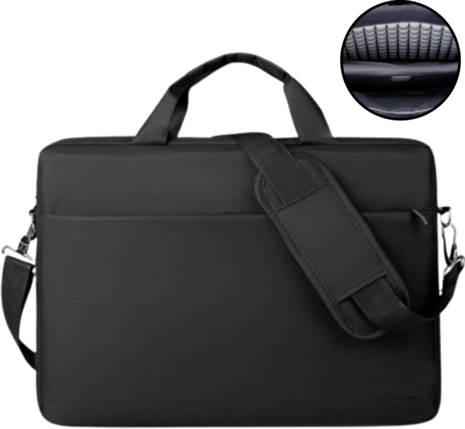MMT 대용량 노트북 가방 15인치 16인치 17인치, 블랙, 1개
