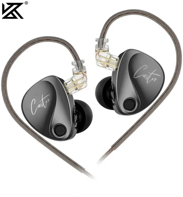 KZ Castor In Ear HiFi 이어폰 2DD 다이나믹 하이 엔드 밸런스드 아마츄어 모니터 헤드폰 취소 이어 버드, 04 Improved Bass NOMIC