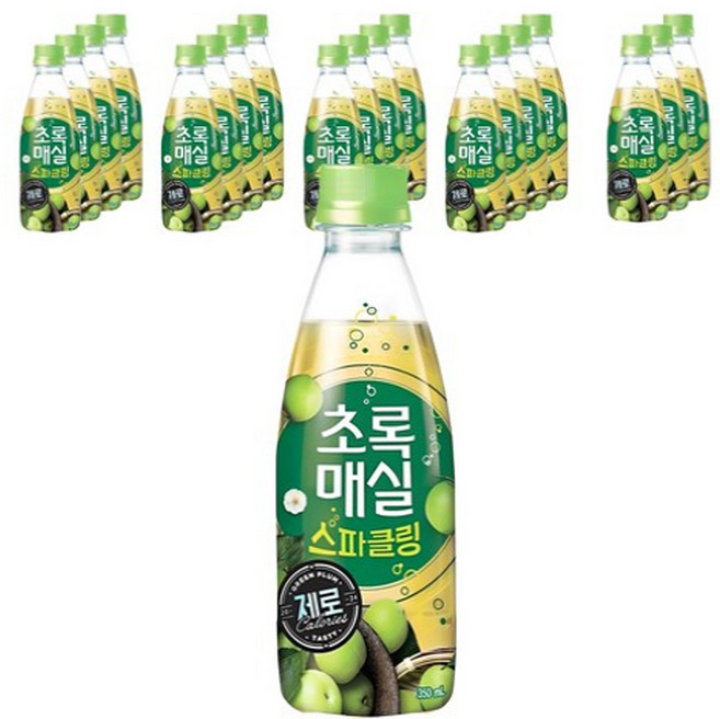 초록매실 스파클링 제로, 350ml, 20개