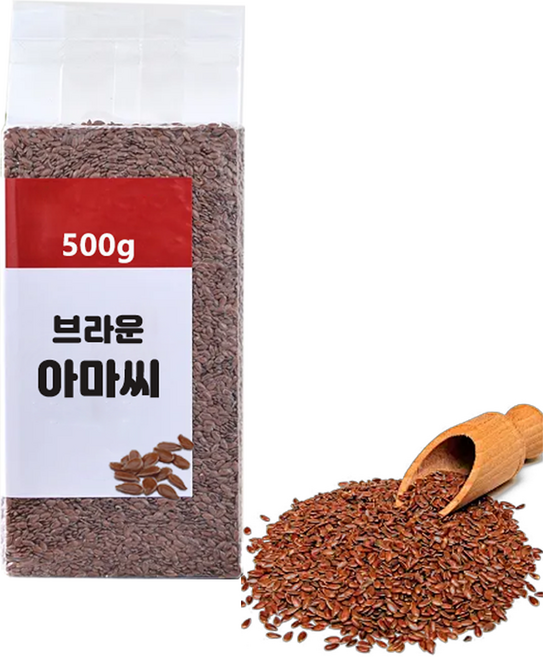 아마씨드무첨가 대용량 아마씨브라운, 3개, 500g