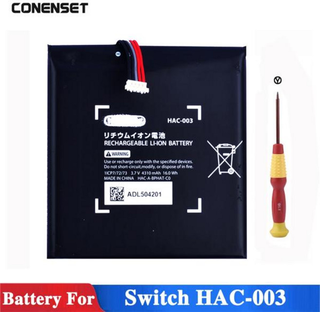 닌텐도 스위치 콘솔용 HAC001HAC003 배터리 교체 충전기 배터리 수리 부품 37V 4310mAh 배터리, 1개