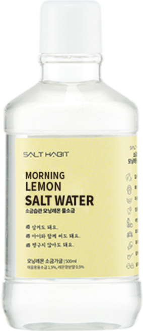 잇몸부었을때 구취심할땐 물소금 신안 천일염 어린이 소금가글 천연치약 소금습관, 500ml, 1개