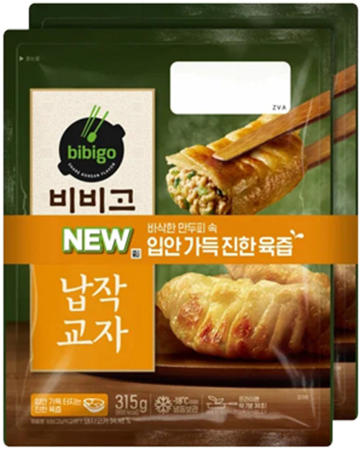 비비고 납작교자, 315g, 2개